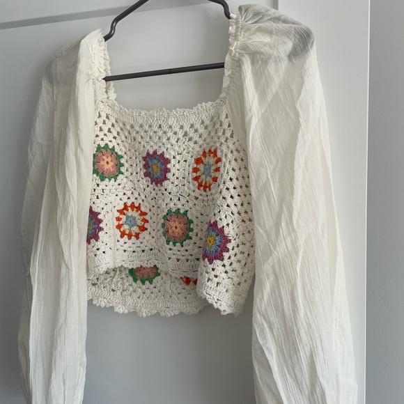 Brand new aerie crochet top size M - Picture 4 of 4